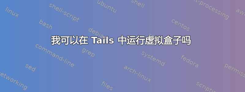 我可以在 Tails 中运行虚拟盒子吗