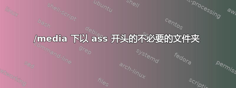 /media 下以 ass 开头的不必要的文件夹