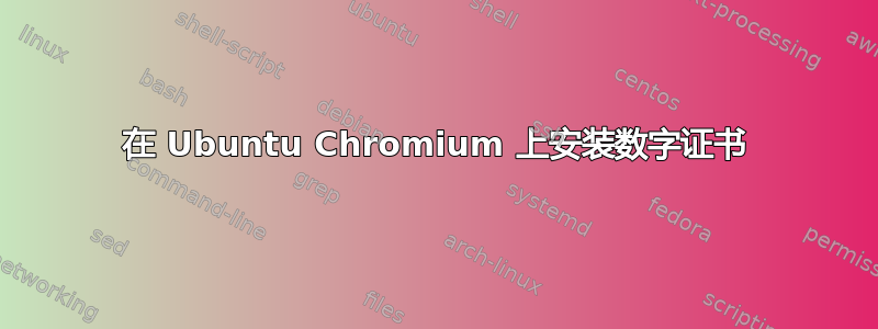 在 Ubuntu Chromium 上安装数字证书