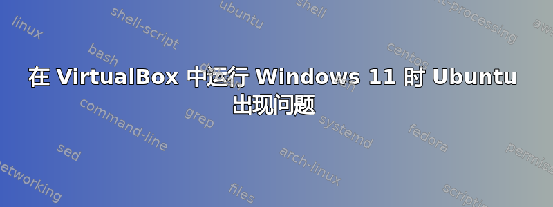 在 VirtualBox 中运行 Windows 11 时 Ubuntu 出现问题