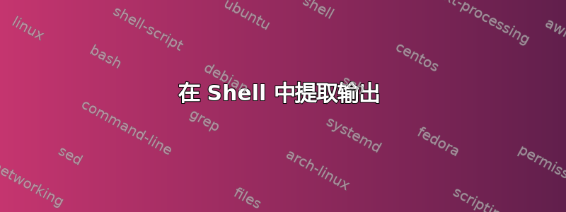 在 Shell 中提取输出