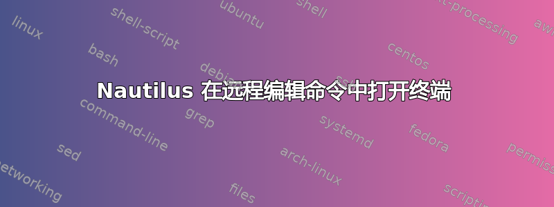 Nautilus 在远程编辑命令中打开终端