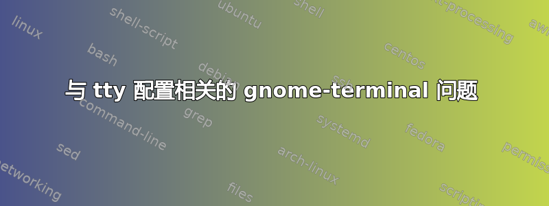 与 tty 配置相关的 gnome-terminal 问题