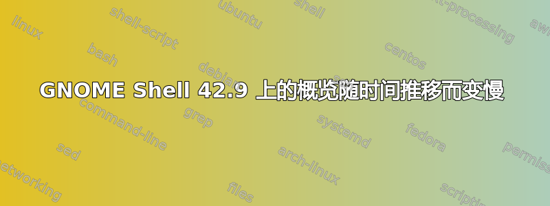 GNOME Shell 42.9 上的概览随时间推移而变慢