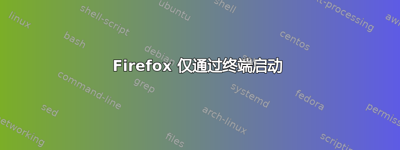 Firefox 仅通过终端启动