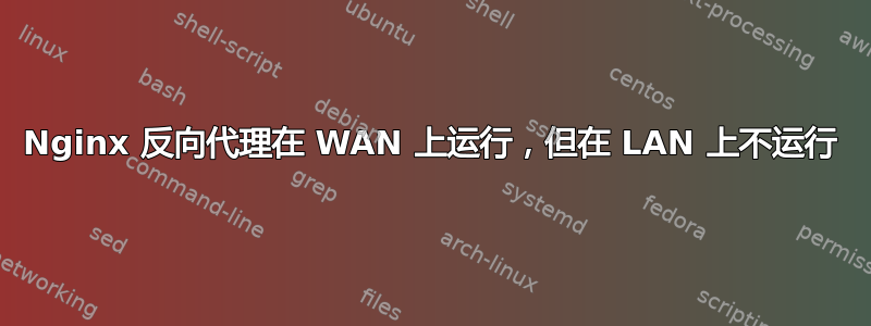 Nginx 反向代理在 WAN 上运行，但在 LAN 上不运行