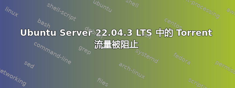 Ubuntu Server 22.04.3 LTS 中的 Torrent 流量被阻止