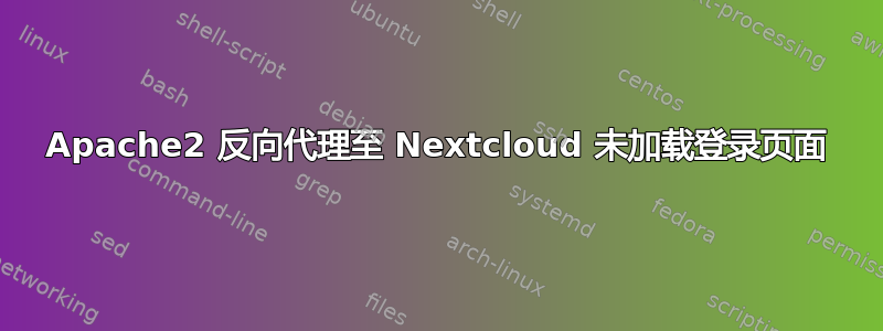 Apache2 反向代理至 Nextcloud 未加载登录页面