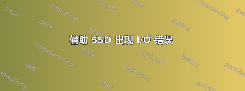 辅助 SSD 出现 I/O 错误