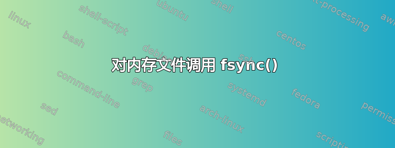 对内存文件调用 fsync()