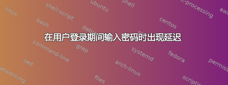 在用户登录期间输入密码时出现延迟