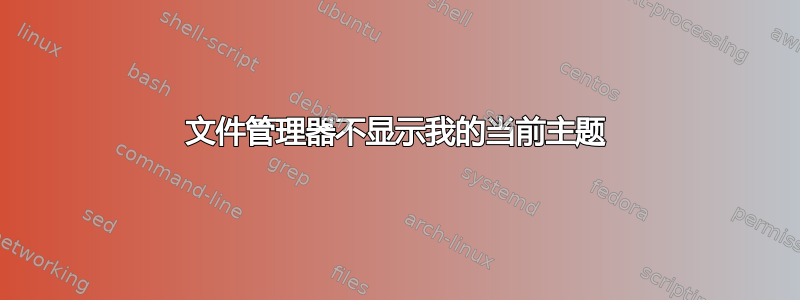 文件管理器不显示我的当前主题