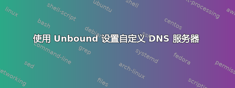 使用 Unbound 设置自定义 DNS 服务器