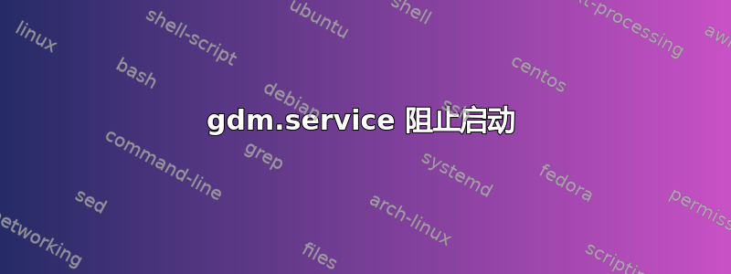 gdm.service 阻止启动