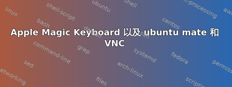 Apple Magic Keyboard 以及 ubuntu mate 和 VNC