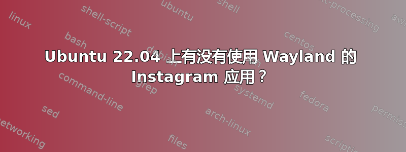 Ubuntu 22.04 上有没有使用 Wayland 的 Instagram 应用？