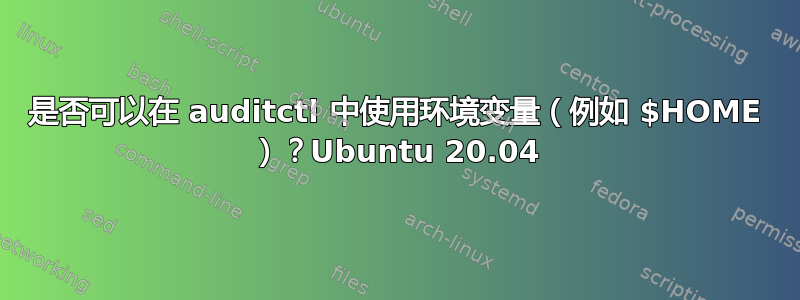 是否可以在 auditctl 中使用环境变量（例如 $HOME ）？Ubuntu 20.04