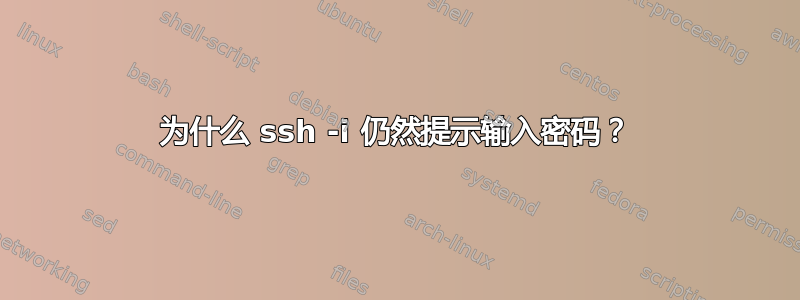 为什么 ssh -i 仍然提示输入密码？