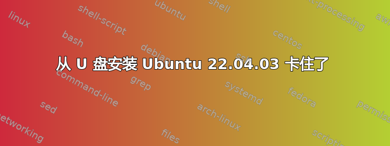 从 U 盘安装 Ubuntu 22.04.03 卡住了