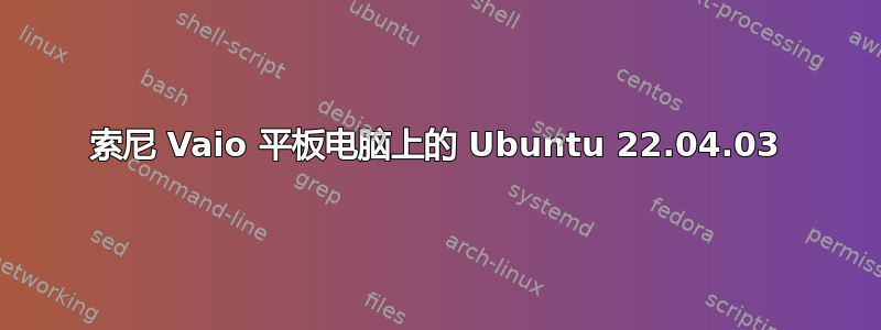 索尼 Vaio 平板电脑上的 Ubuntu 22.04.03