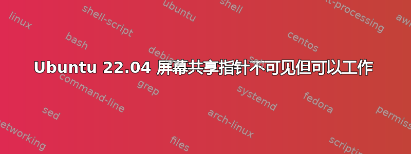 Ubuntu 22.04 屏幕共享指针不可见但可以工作