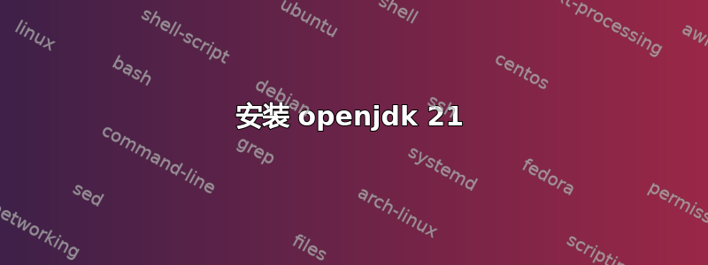 安装 openjdk 21