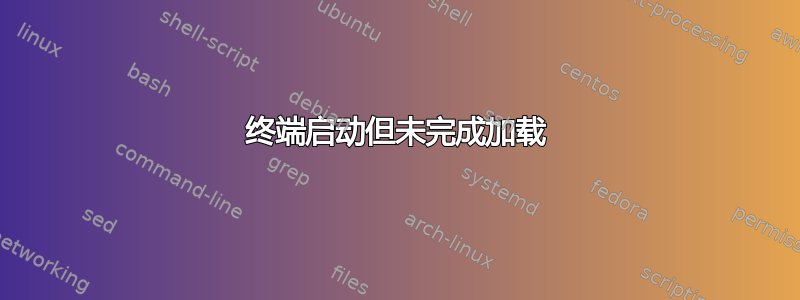 终端启动但未完成加载