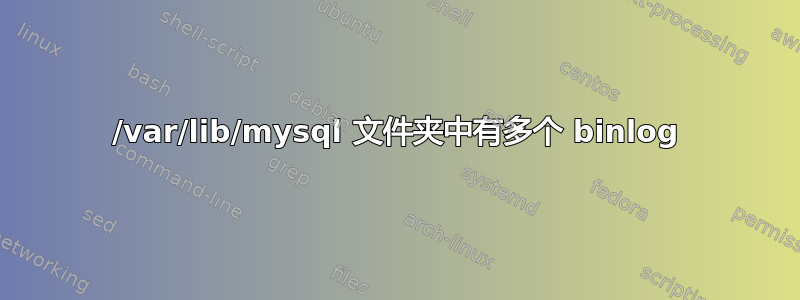 /var/lib/mysql 文件夹中有多个 binlog