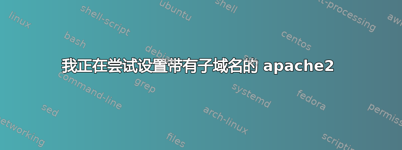 我正在尝试设置带有子域名的 apache2