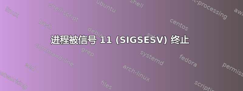 进程被信号 11 (SIGSESV) 终止