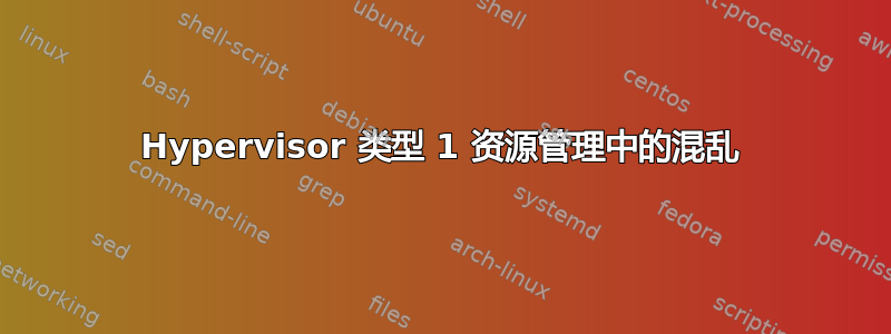 Hypervisor 类型 1 资源管理中的混乱