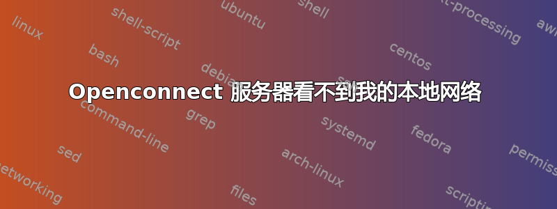 Openconnect 服务器看不到我的本地网络