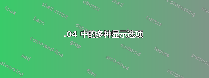 23.04 中的多种显示选项