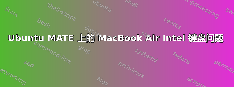 Ubuntu MATE 上的 MacBook Air Intel 键盘问题