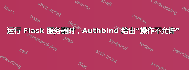 运行 Flask 服务器时，Authbind 给出“操作不允许”