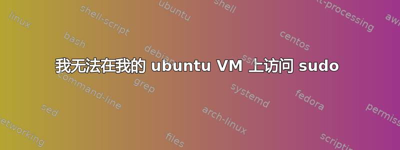 我无法在我的 ubuntu VM 上访问 sudo