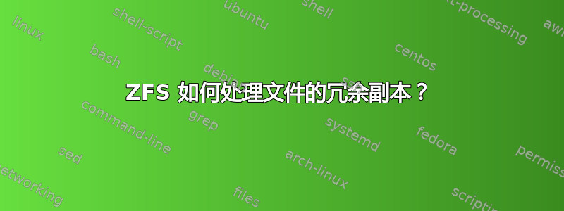 ZFS 如何处理文件的冗余副本？