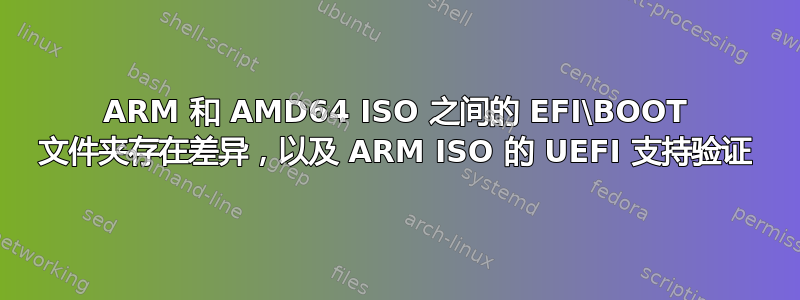 ARM 和 AMD64 ISO 之间的 EFI\BOOT 文件夹存在差异，以及 ARM ISO 的 UEFI 支持验证