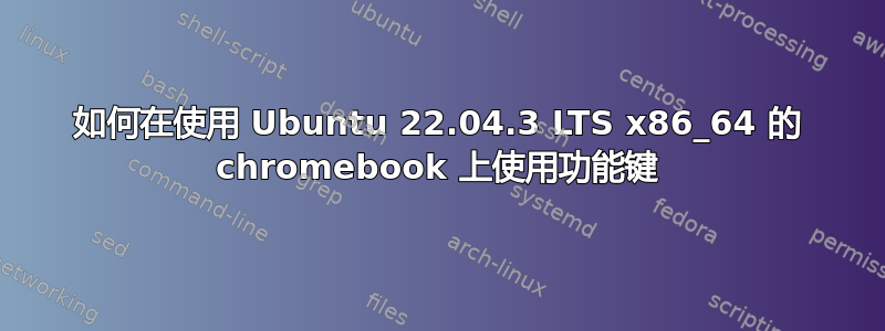 如何在使用 Ubuntu 22.04.3 LTS x86_64 的 chromebook 上使用功能键