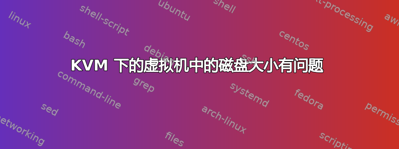 KVM 下的虚拟机中的磁盘大小有问题