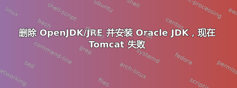 删除 OpenJDK/JRE 并安装 Oracle JDK，现在 Tomcat 失败