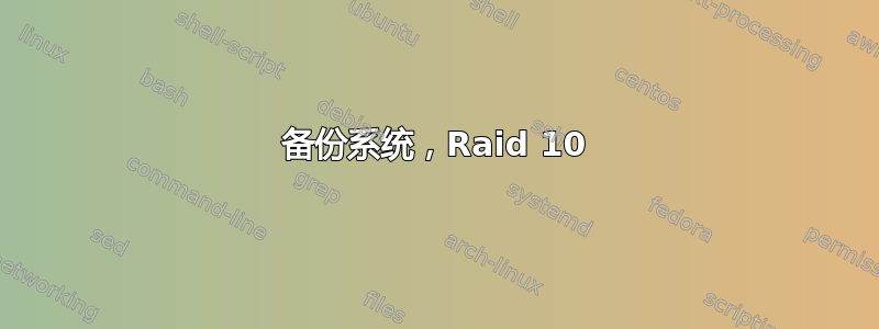 备份系统，Raid 10