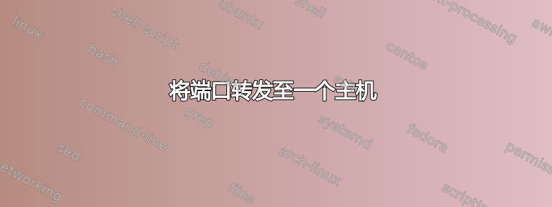 将端口转发至一个主机