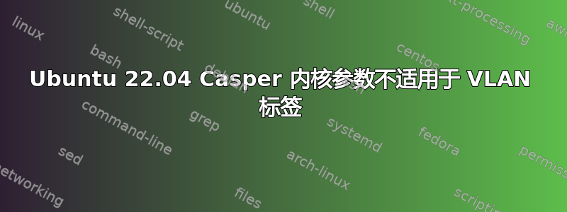 Ubuntu 22.04 Casper 内核参数不适用于 VLAN 标签