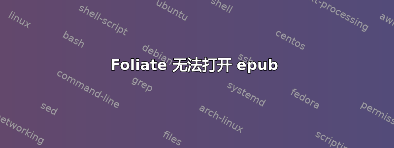 Foliate 无法打开 epub