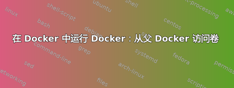 在 Docker 中运行 Docker：从父 Docker 访问卷