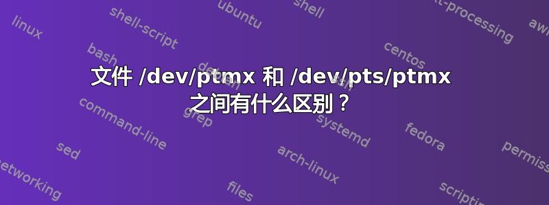 文件 /dev/ptmx 和 /dev/pts/ptmx 之间有什么区别？