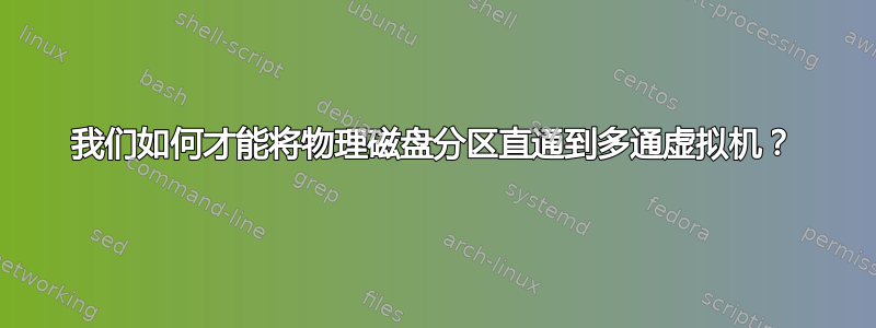 我们如何才能将物理磁盘分区直通到多通虚拟机？