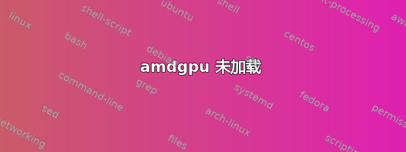 amdgpu 未加载