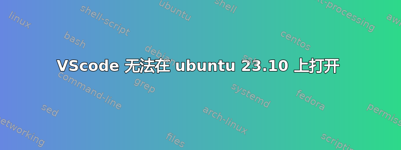 VScode 无法在 ubuntu 23.10 上打开